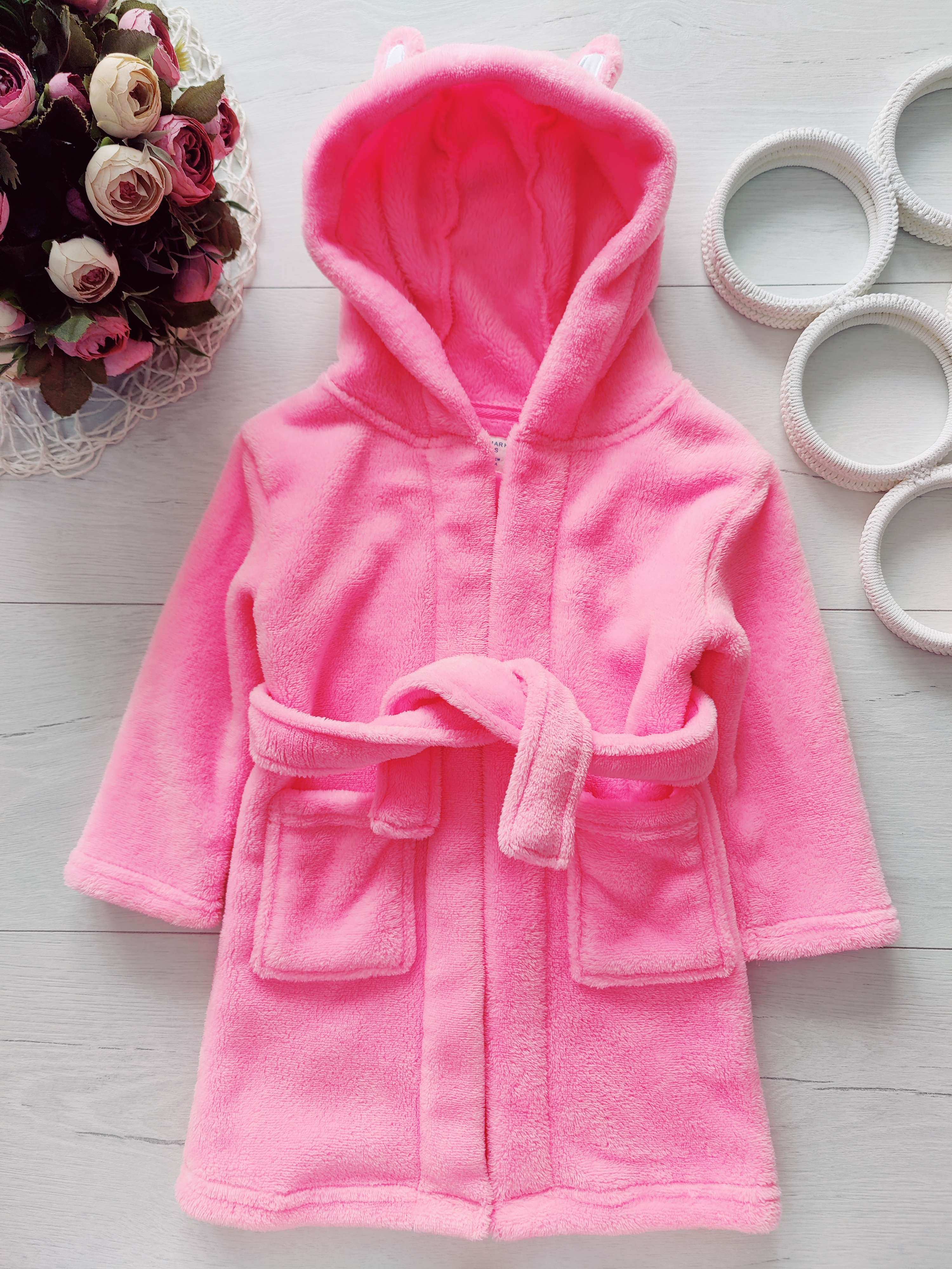 12,18 міс, зріст 86 Новий дитячий махровий халат для дівчинки