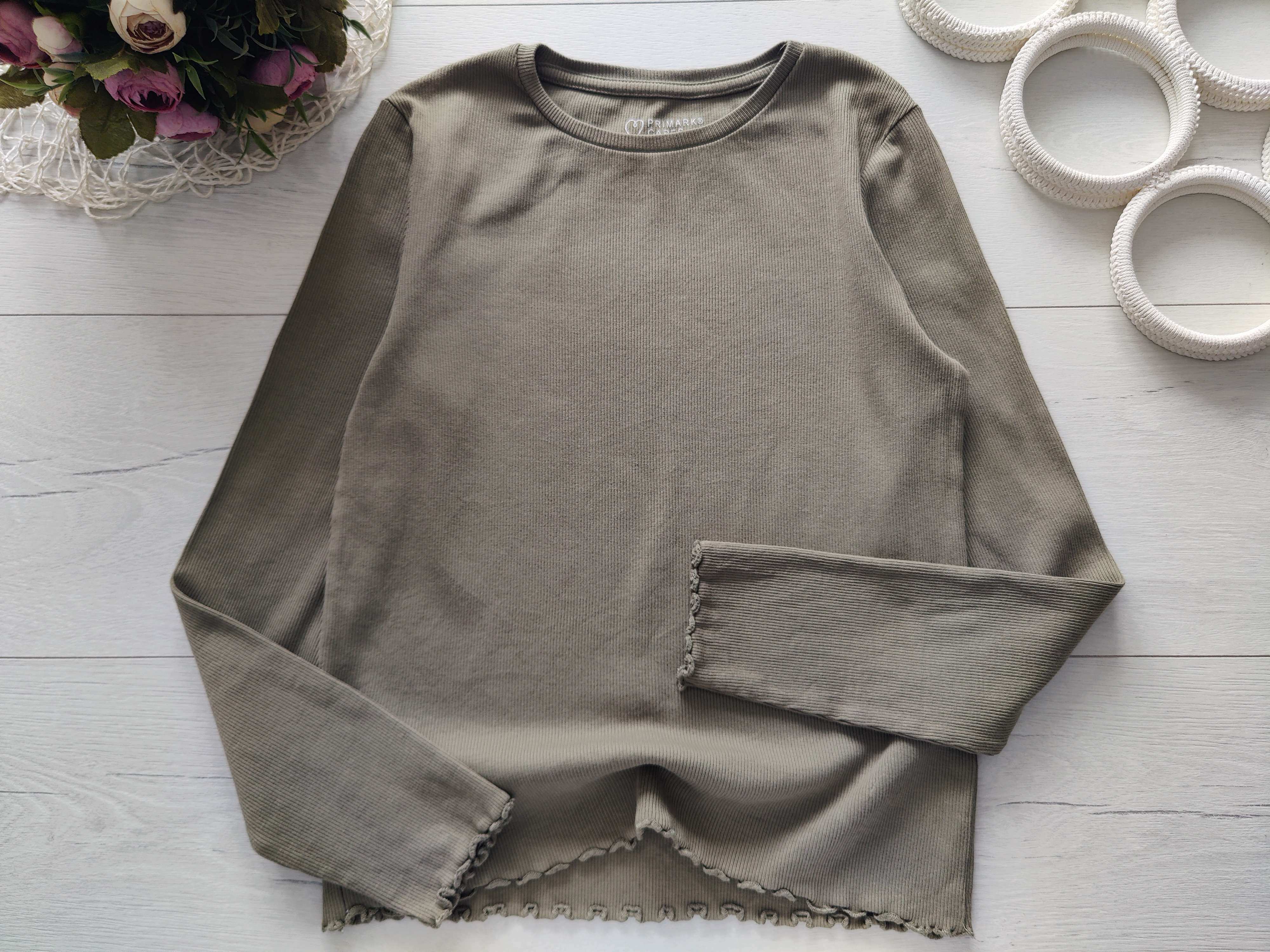 11,12 років, зріст 152 Реглан у рубчик хакі