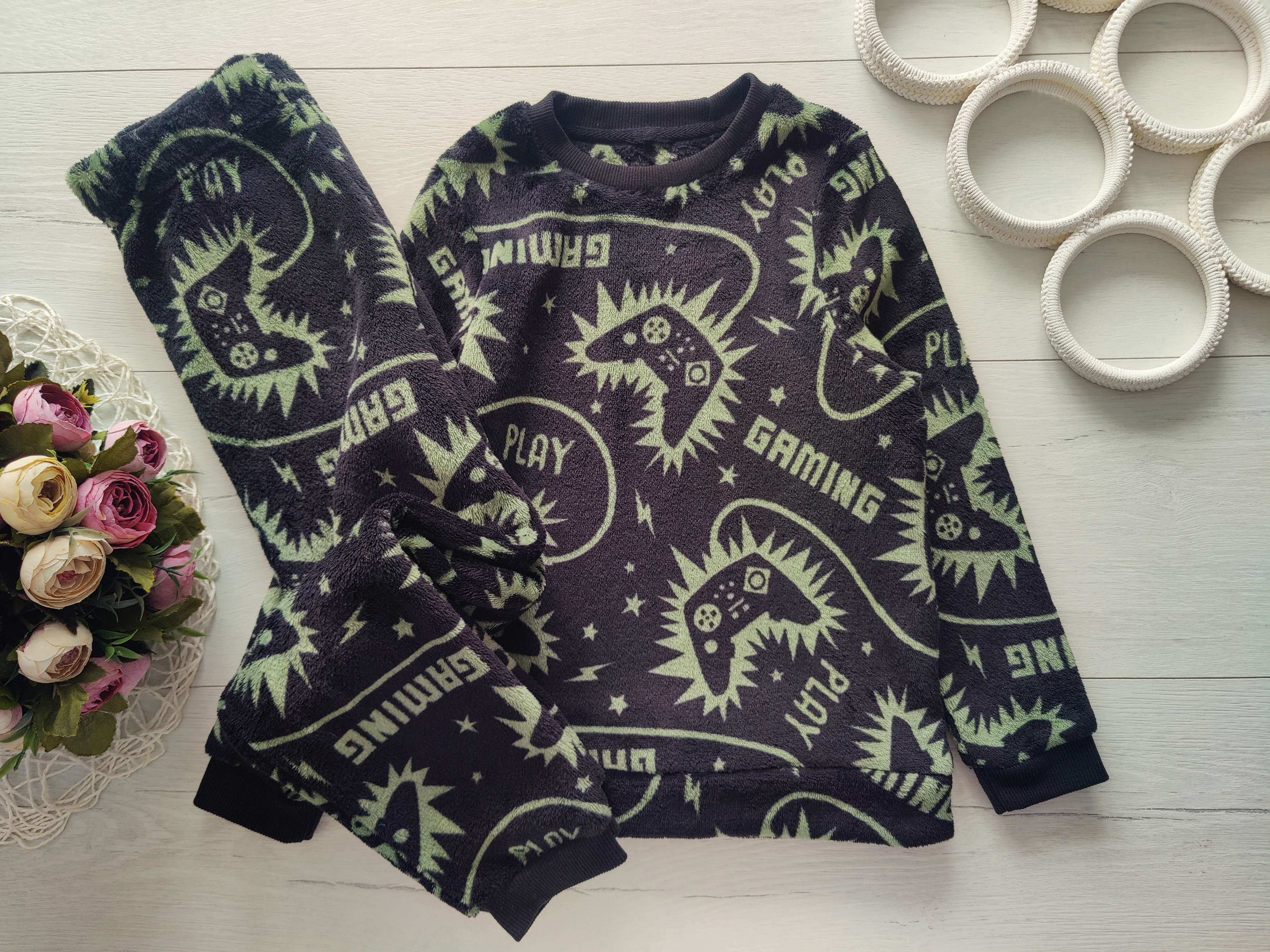 6,7 років, зріст 116,122 Тепла махрова піжама для хлопчика