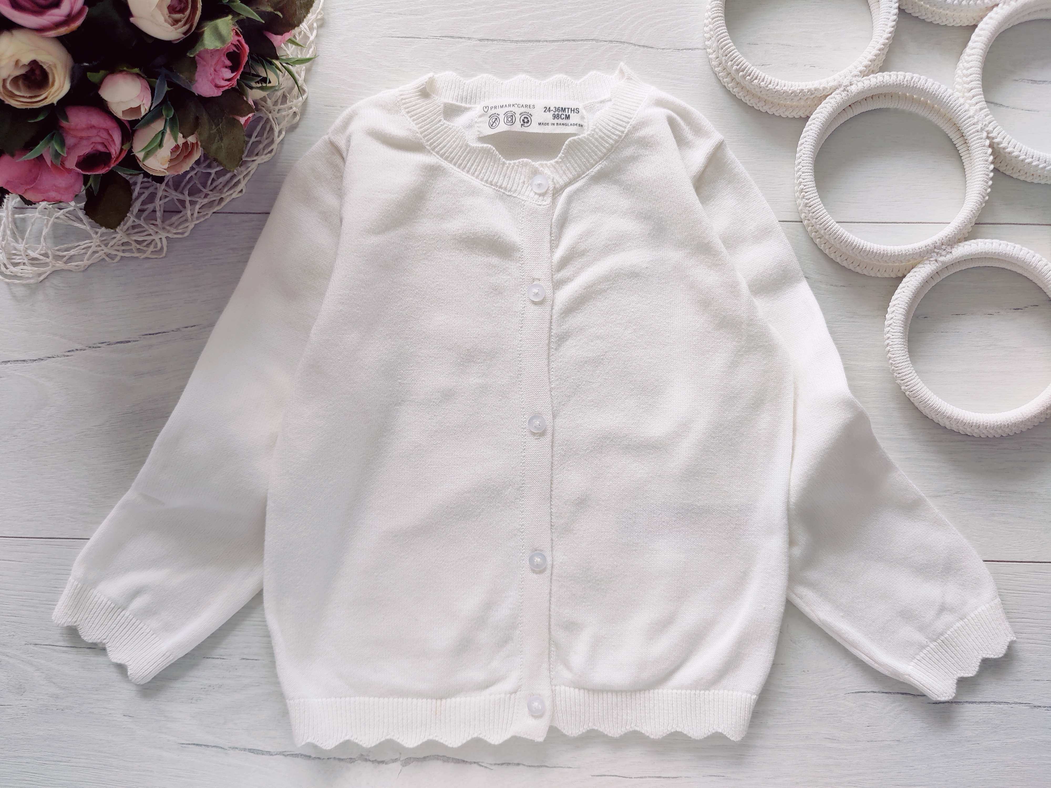 2,3 роки, зріст 98 Біла кофта кофта