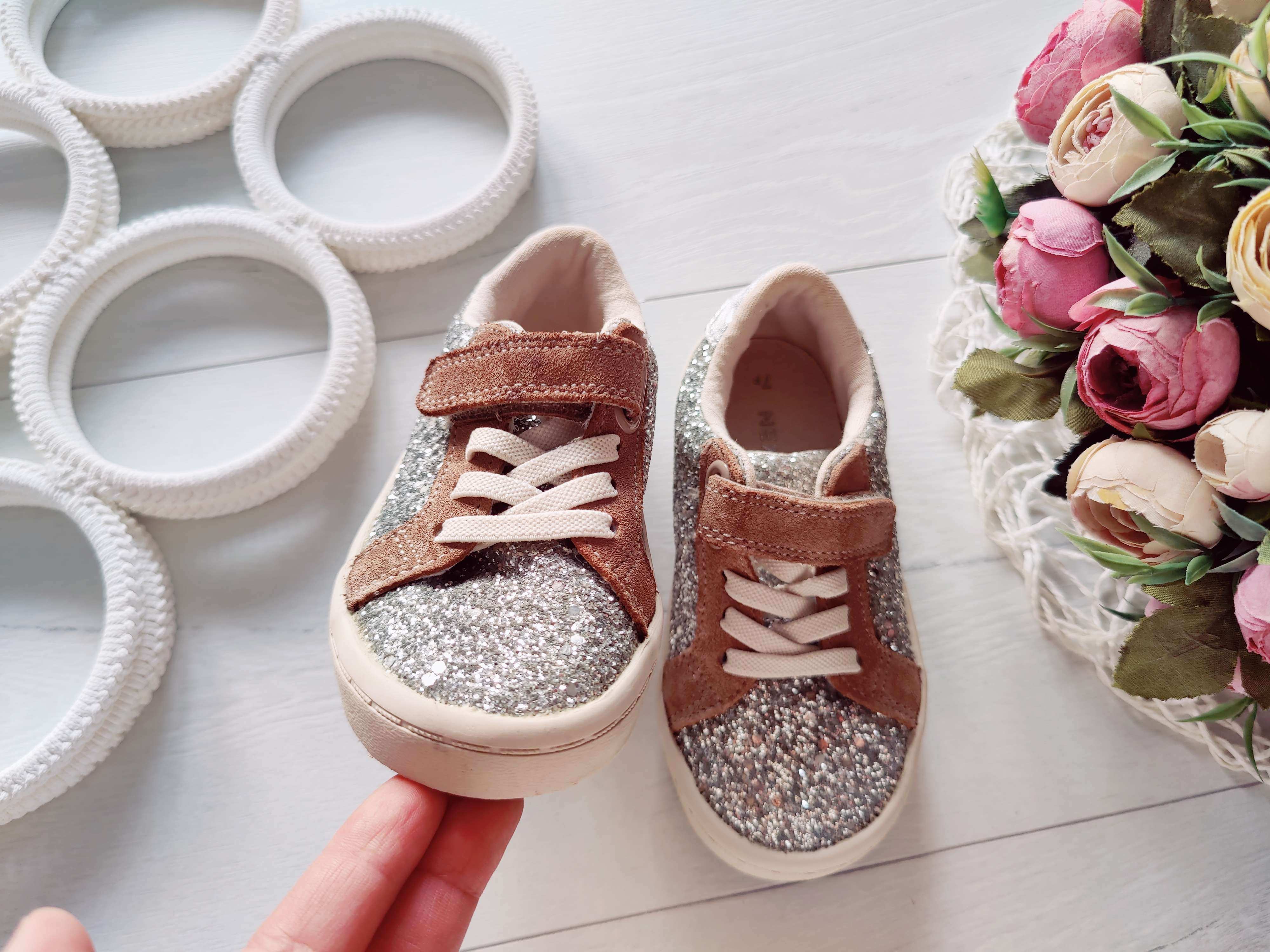 24 (15,5 см) Кеди на липучках блискучі