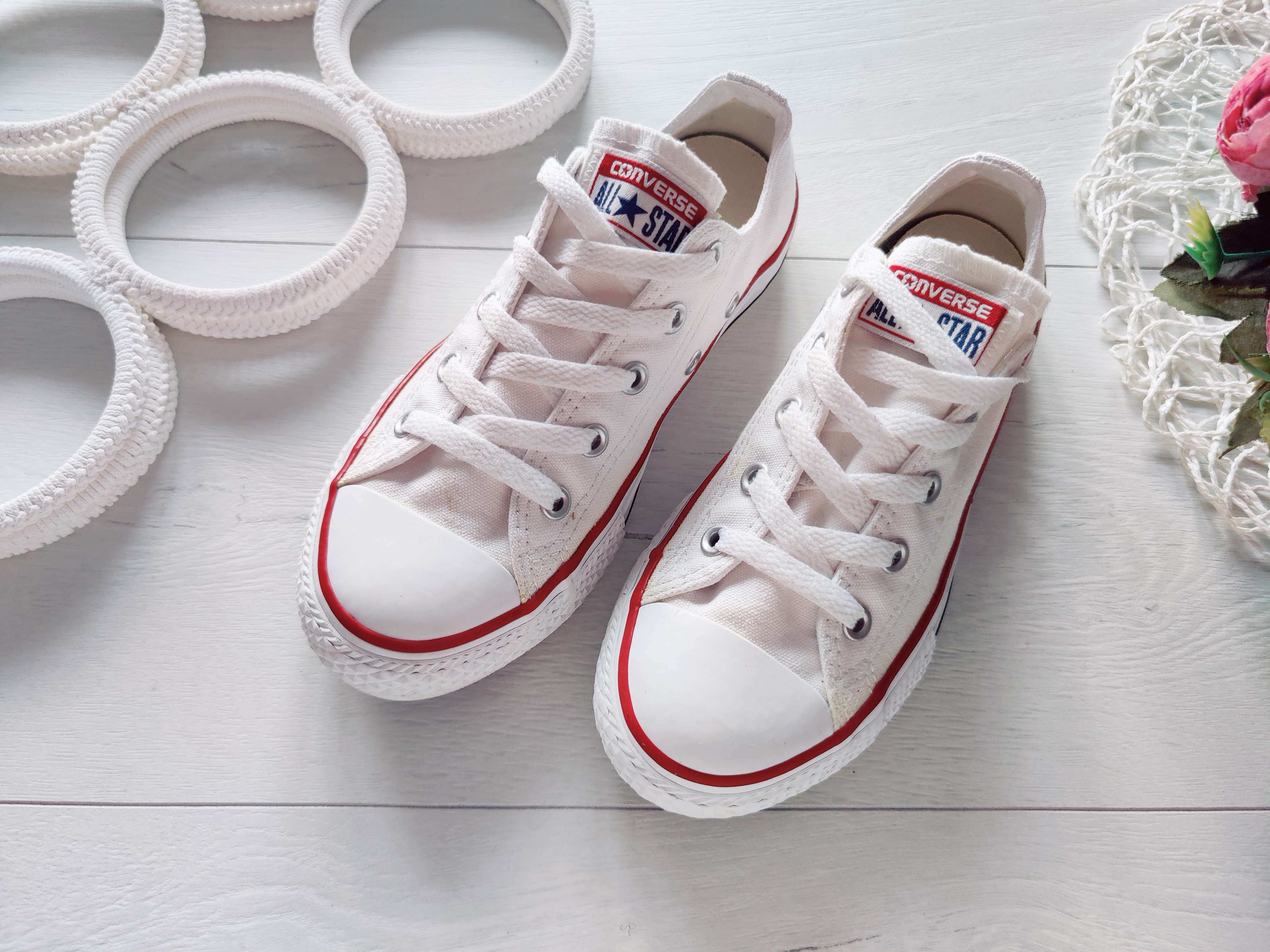 33 (21,5 см) Білі фірмові кеди