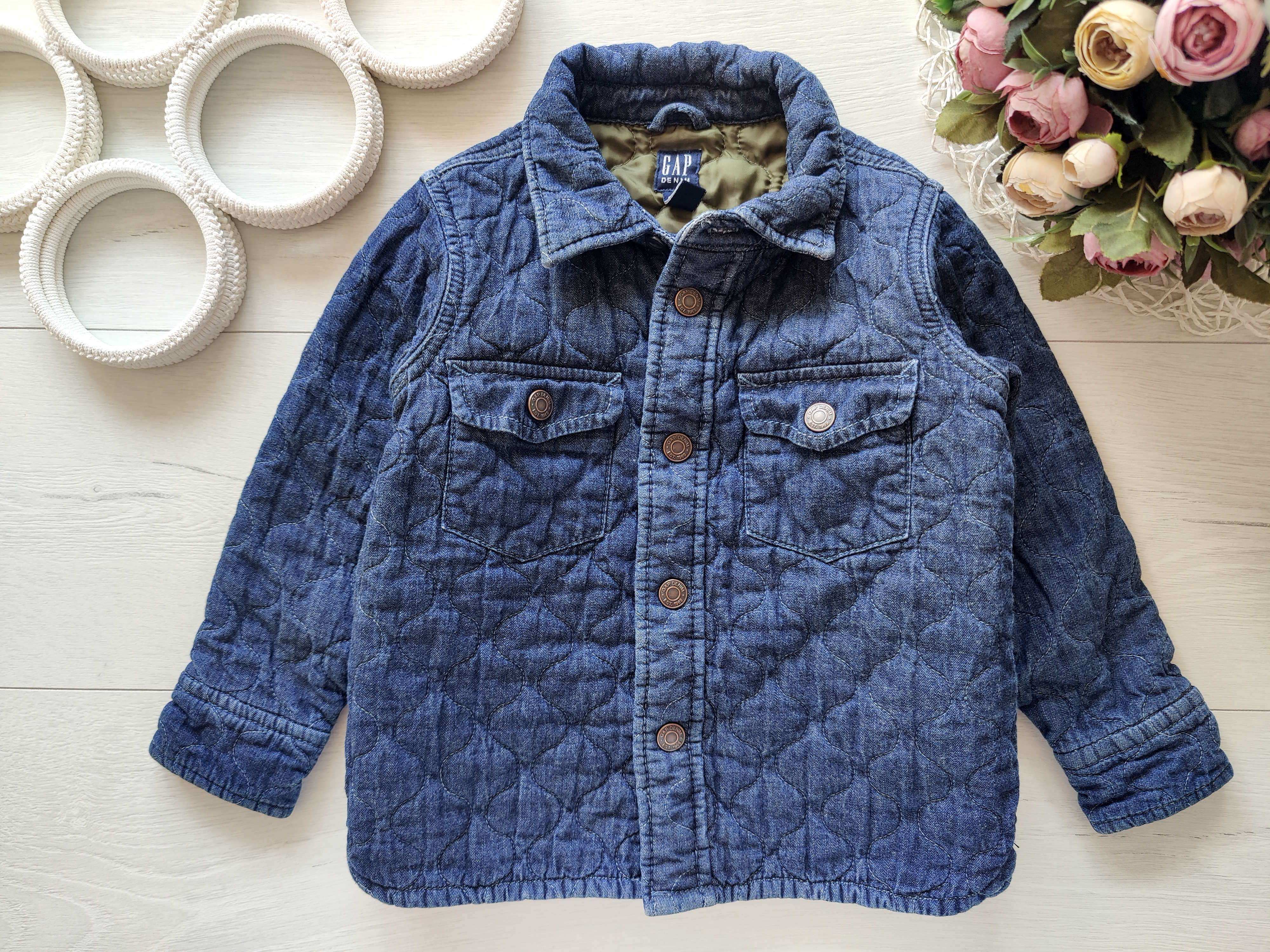 4 роки, зріст 104 Стьобана джинсовка/сорочка на тонкому синтепоні
