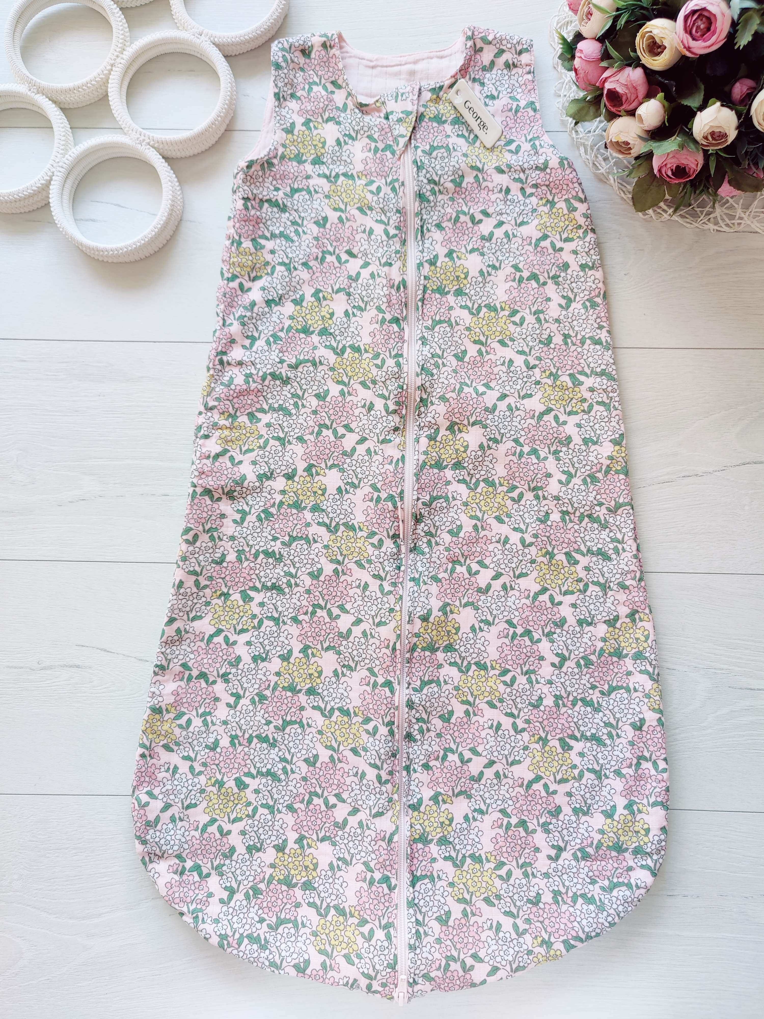 6-18 міс, Новий дитячий спальний мусліновий мішок на х\б підкладці