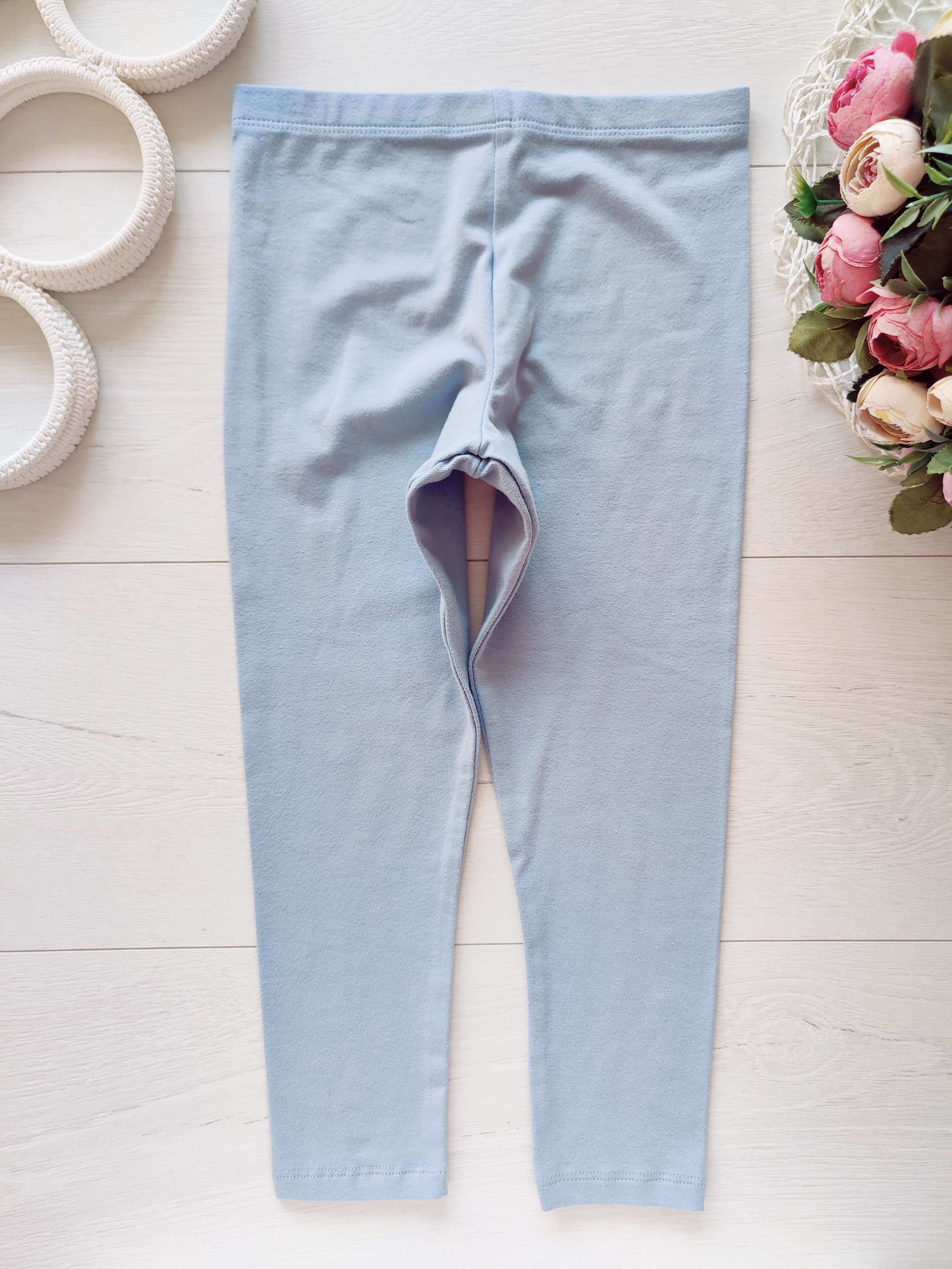 2,3 роки, зріст 98 Трикотажні блакитні лосини для дівчинки