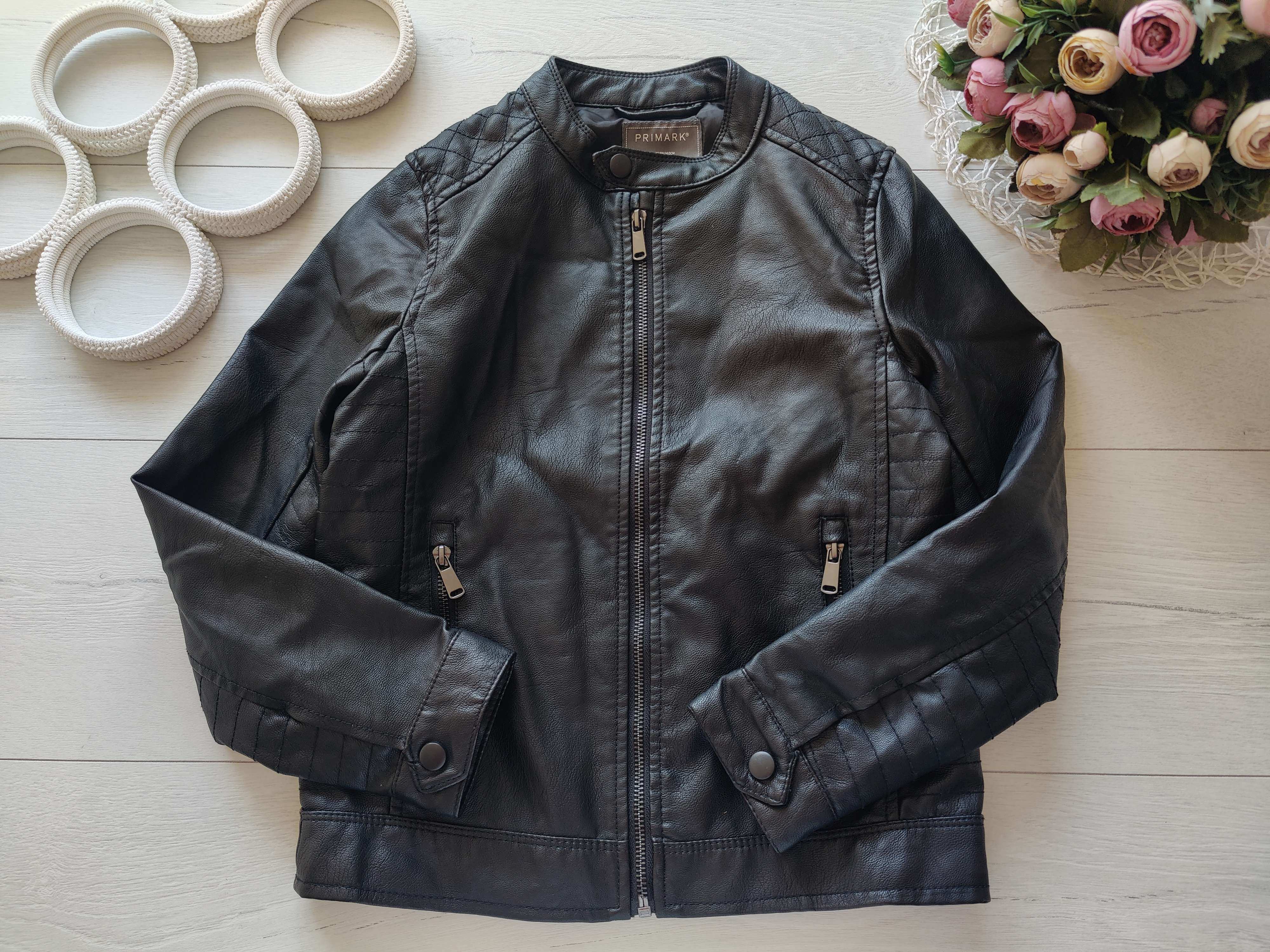 9,10 років, зріст 140 Кожанка для дівчинки