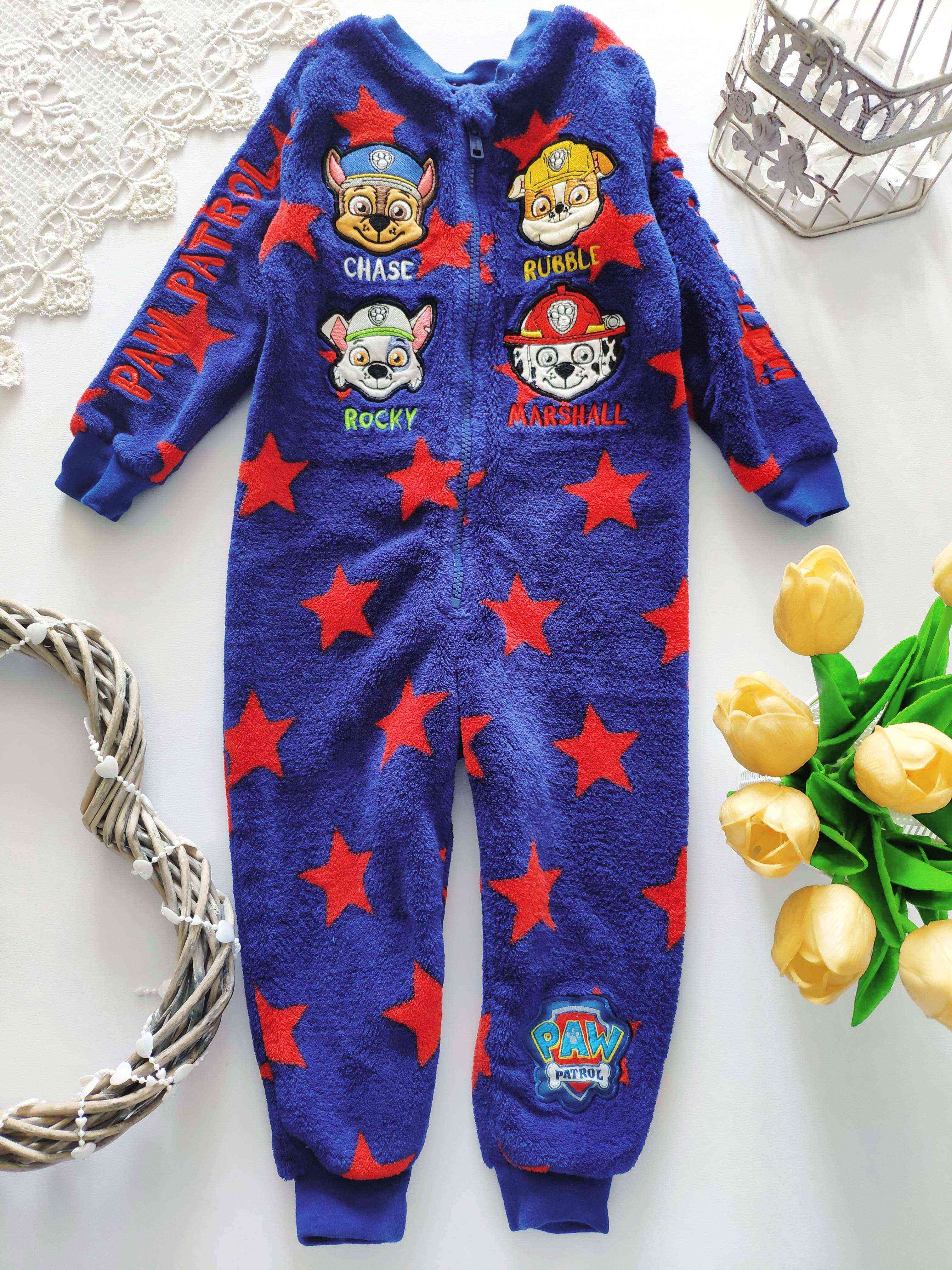 1,5\2 года, рост 86,92 Махровый слип Щенячий патруль