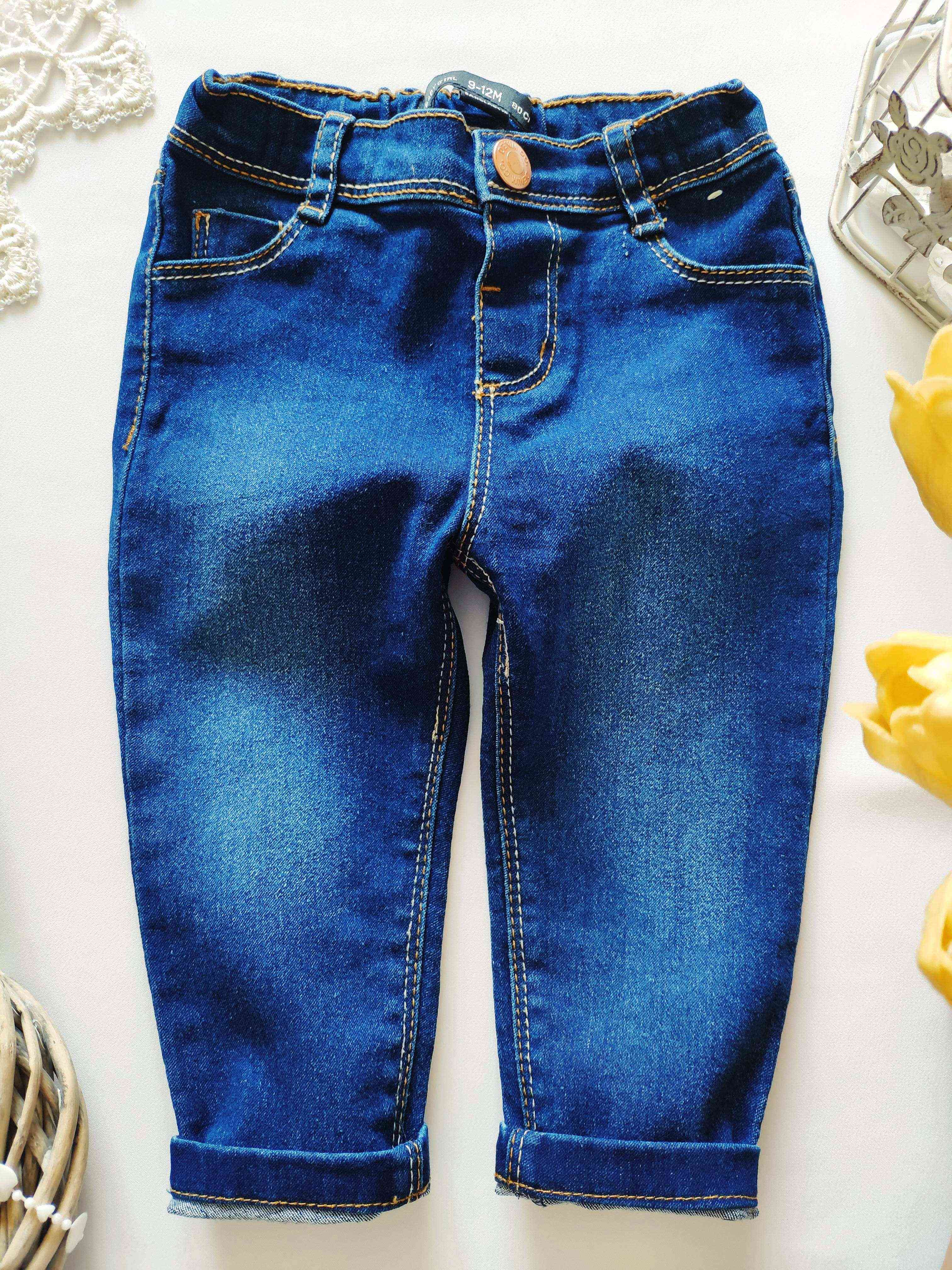 9-12 міс, зріст 80 Стрейчові джинси вузькочі для дівчинки