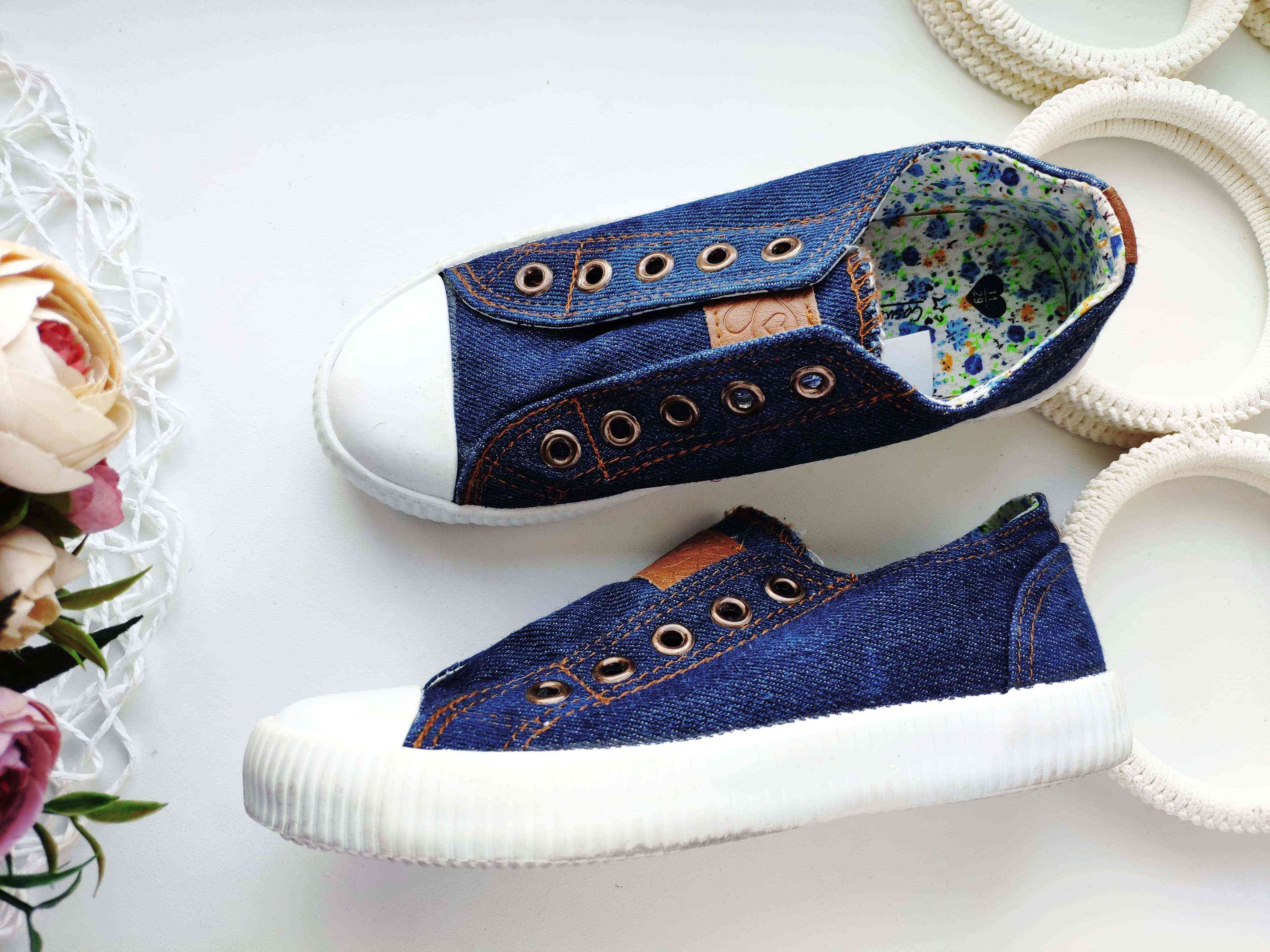 29 (19 см) Джинсовые кеды на резинке