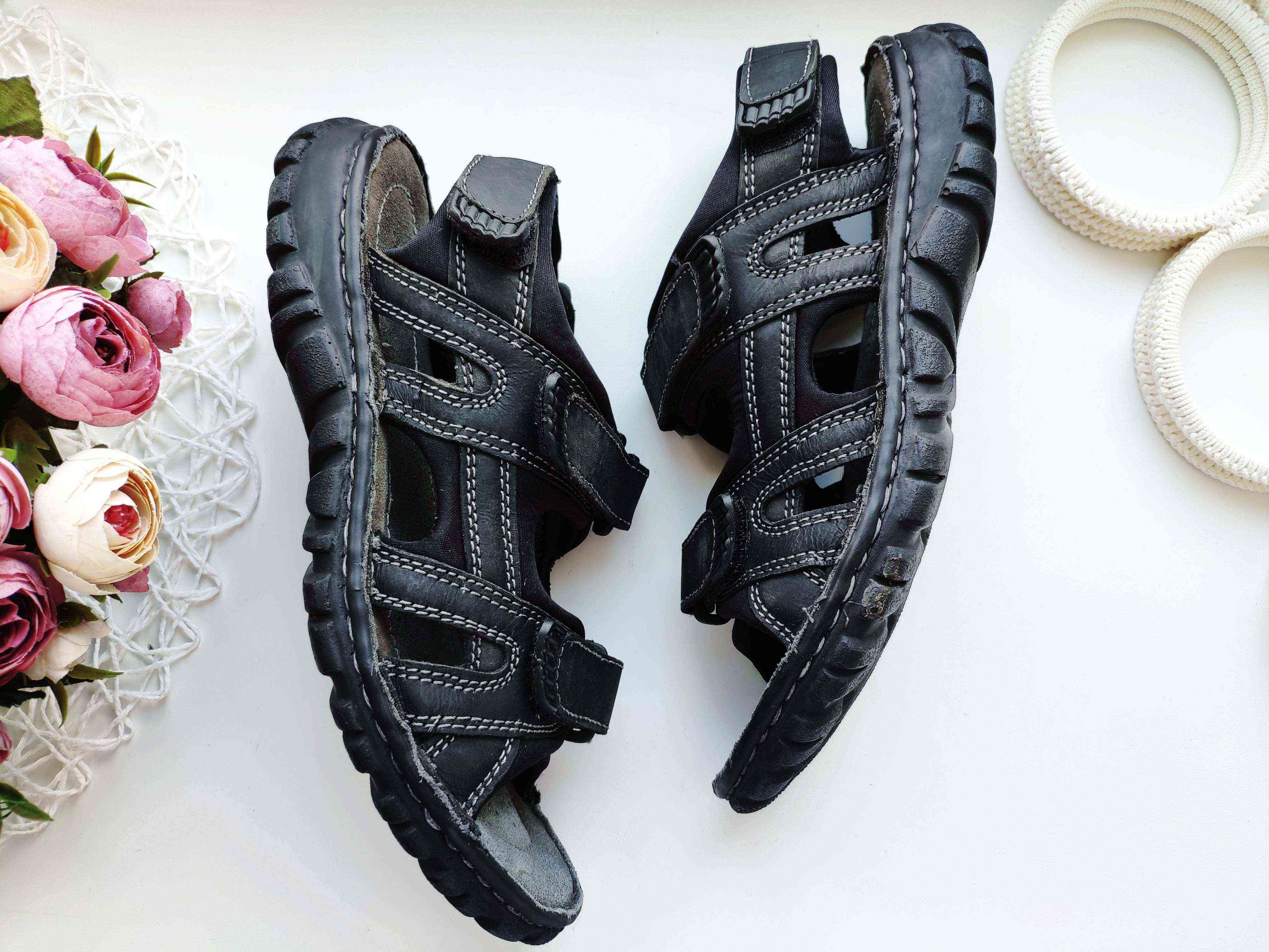 40 (26 см) Кожаные сандали