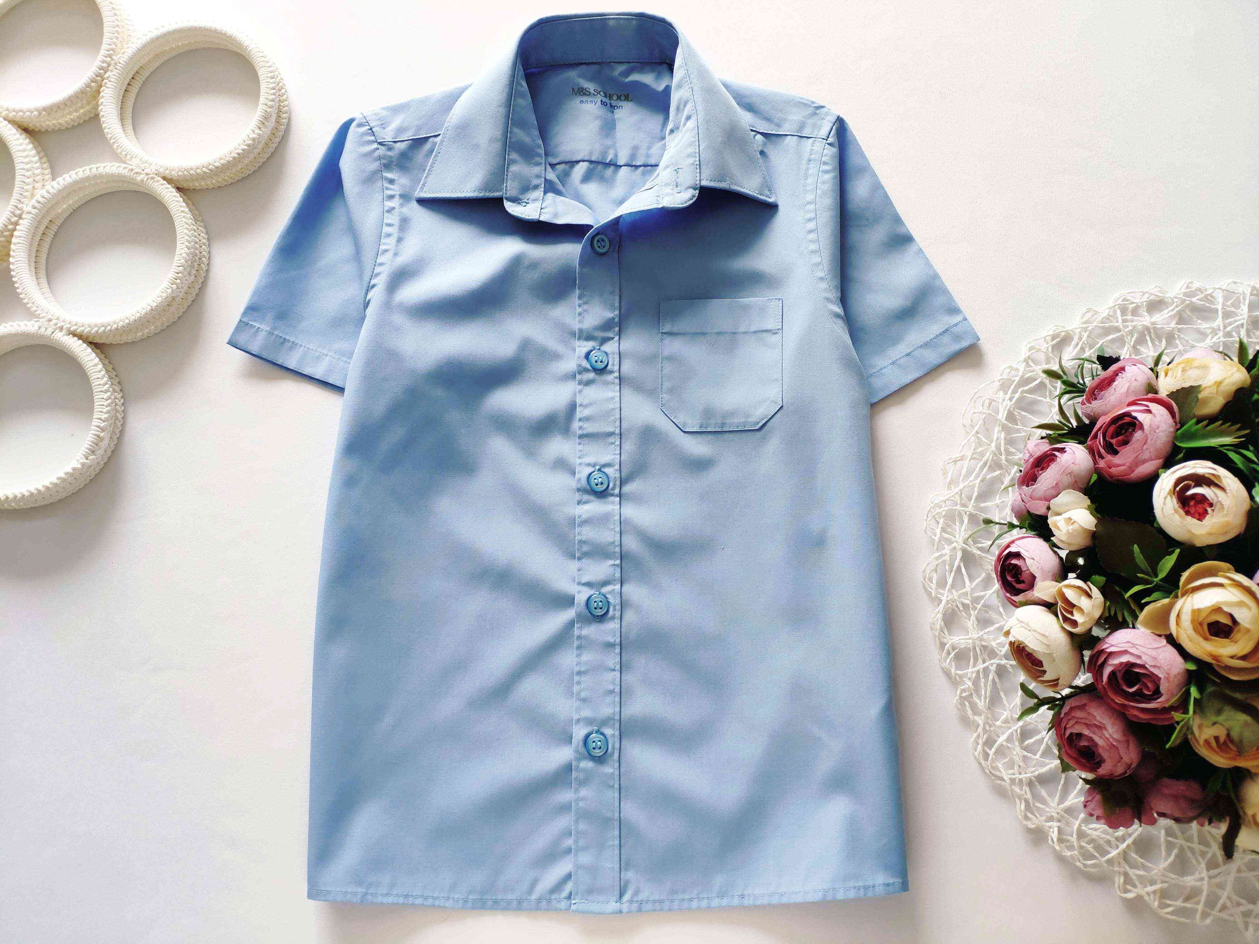 5,6 років, зріст 116 Дитяча блакитна сорочка