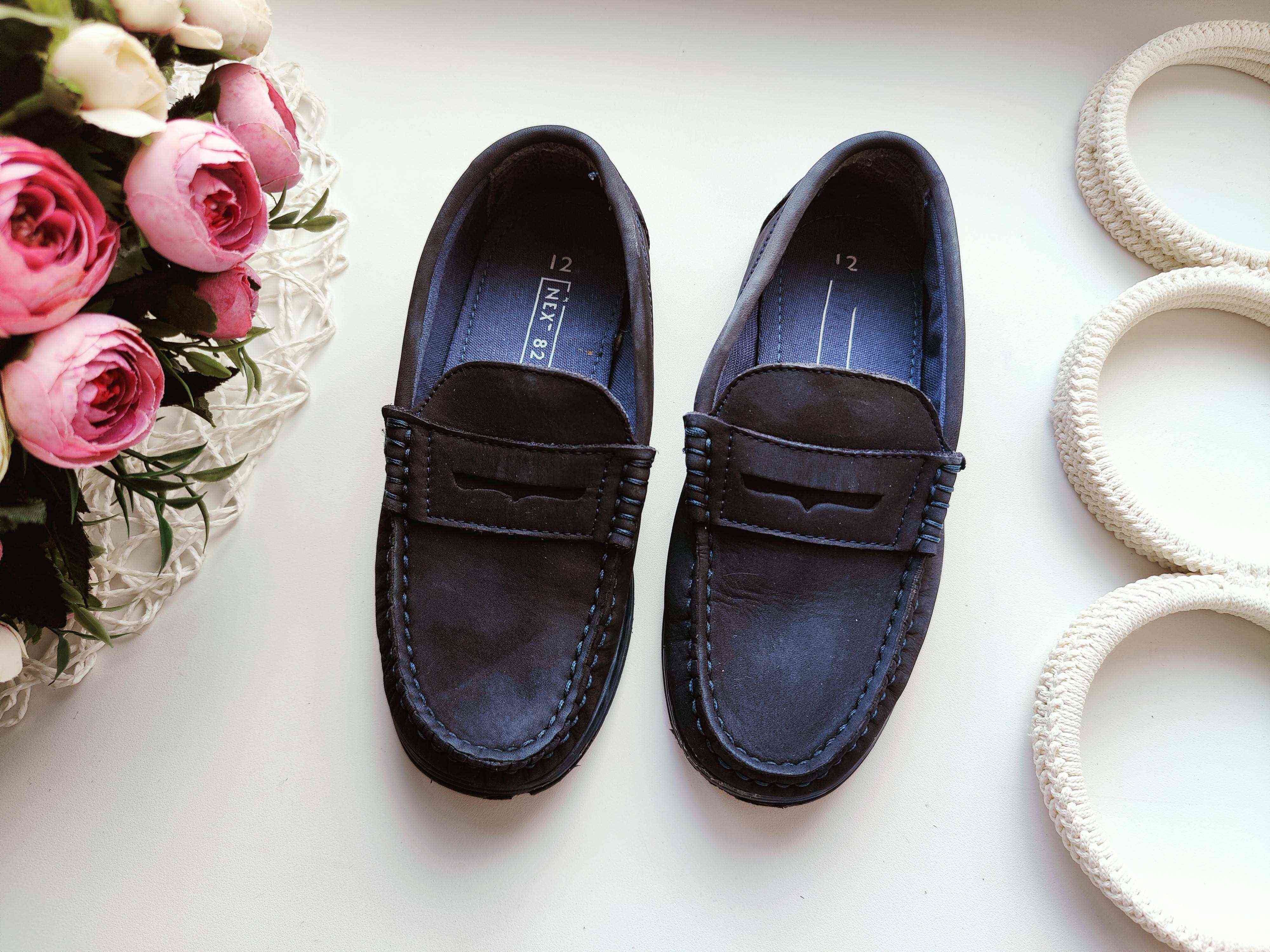 30 (19,5 см) Кожаные туфли- мокасины