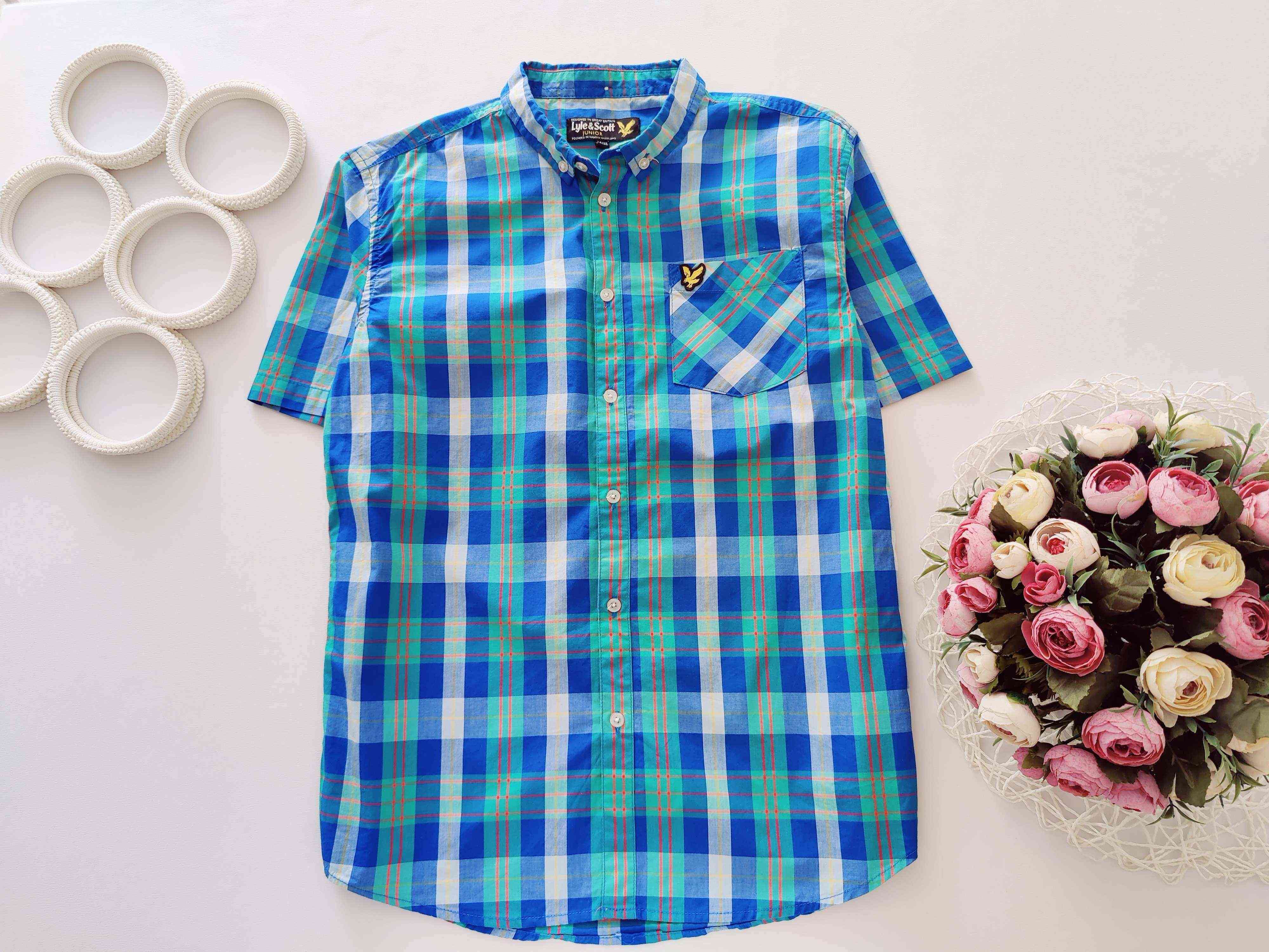 14,15 лет, 100% коттон Рубашка в клетку