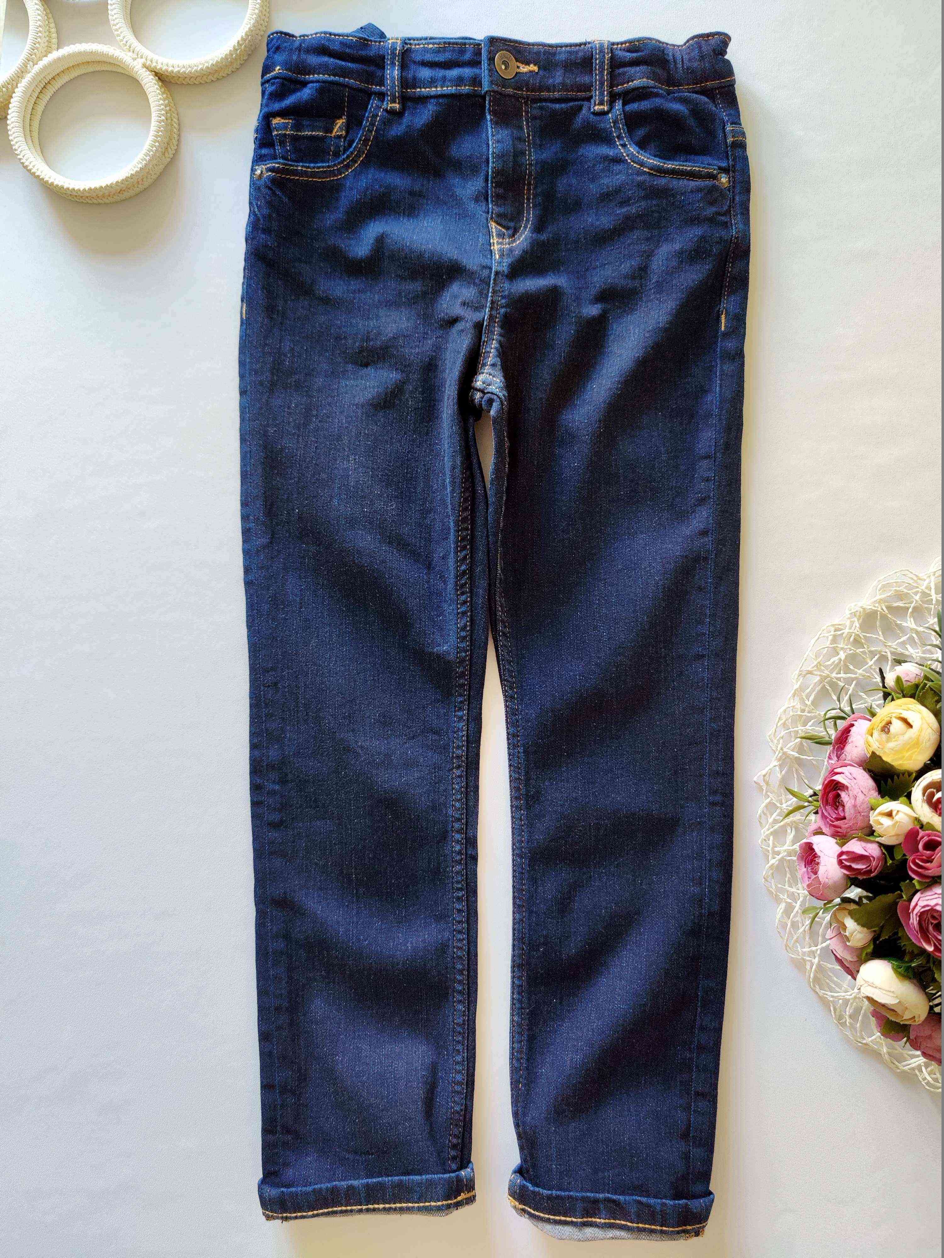 9,10 лет, рост 140 Стрейчевые джинсы