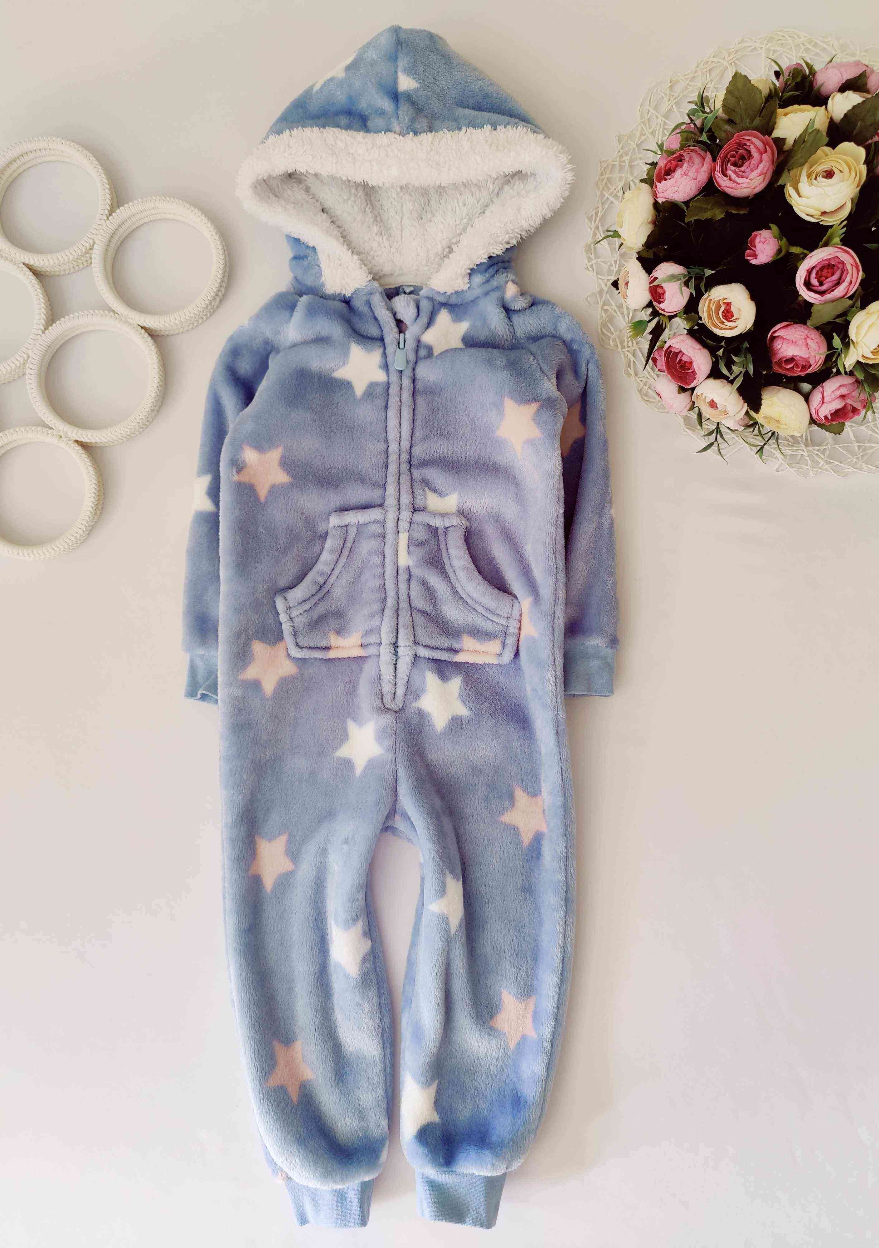 1,5,2 роки, зріст 86,92 Махровий чоловічок у зірках