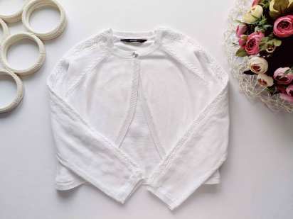 10,11 лет, рост 140,146 Белое болеро