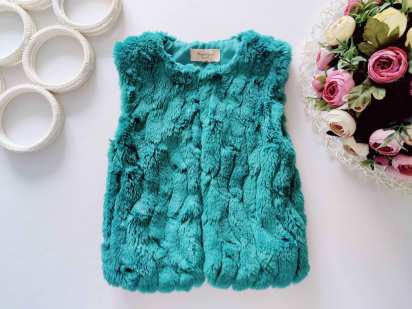 2,3 года, рост 92,98 Меховая жилетка Moyoral