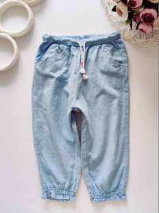 12,18 мес, рост 86 Легкие свободные штаны