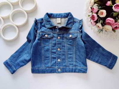 3,4 года, рост 104 Джинсовка с рюшами