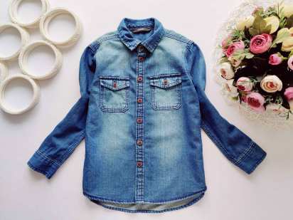 4,5 років, зріст 104,110 Джинсова дитяча сорочка