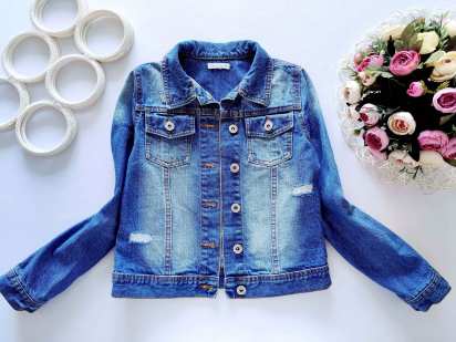 10 лет, рост 140 Модная джинсовка унисекс