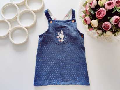 12,18 мес, рост 80,86 Сарафан в блестящий горох