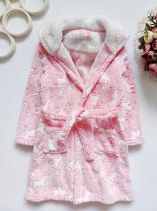 5,6 років, зріст 110,116 Махровий халат у однорогах