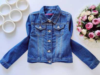 10 лет, рост 140 Детская джинсовка