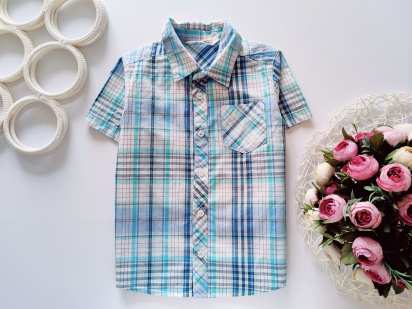 4,5 років, зріст 110 Сорочка в клітку