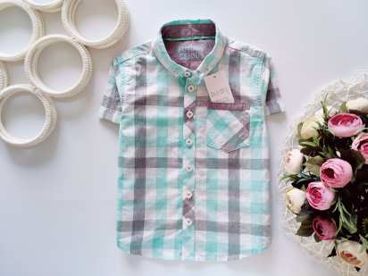 18,24 міс, зріст 92 Нова дитяча сорочка в клітку