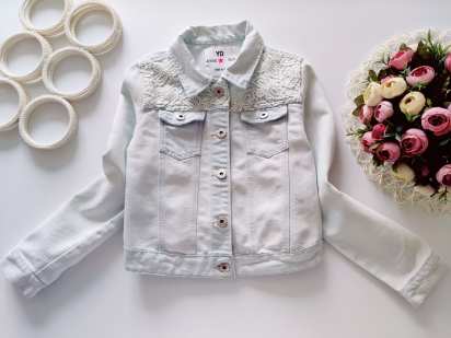 10,11 лет, рост 146 Голубая джинсовка