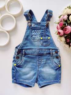 12,18 міс, зріст 86 М'який джинсовий комбінезон