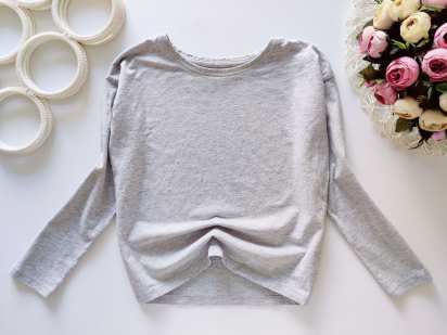 9 лет, рост 134 Базовый серый реглан