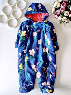 9,12 мес, рост 73,76 Теплый демисезонный комбинезон для девочки