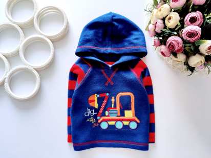 3,6 мес Новая флисовая кофта с экскаватором
