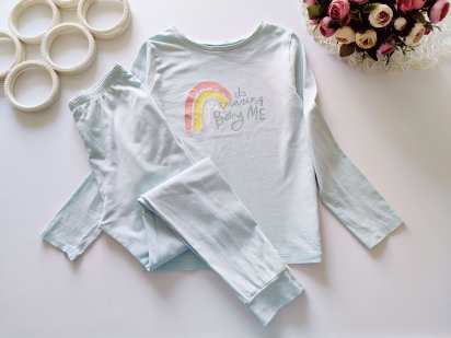 9,10 років, зріст 135,140 Дитяча м'ятна піжама