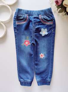 12,18 мес, рост 86 Мягкие джинсы на резинке