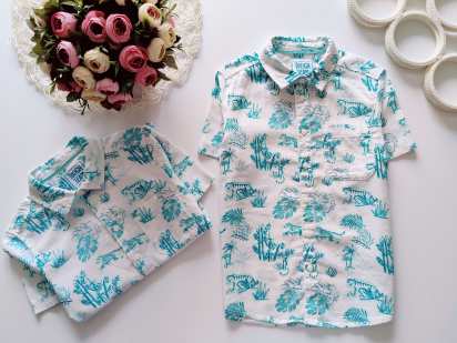 7 років, зріст 122 Літні лляні дитячі сорочки Palomino