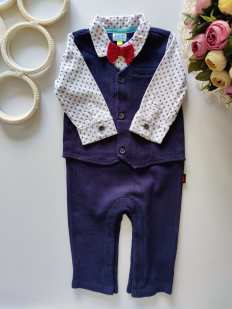 6,9 міс, зріст 68,74 Клітчастий комбінезон з сорочкою боді