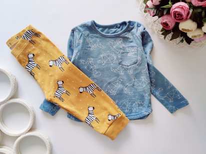 9,12 міс, зріст 74,80 Дитяча трикотажна піжама