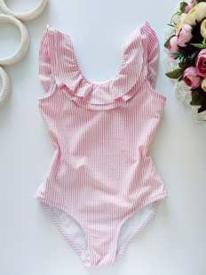 6,7 лет, рост 122 Полосатый купальник жатка