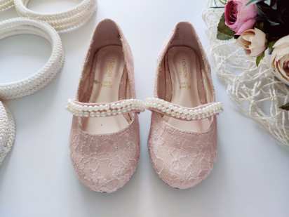 25 (16 см) Пудрові дитячі туфлі