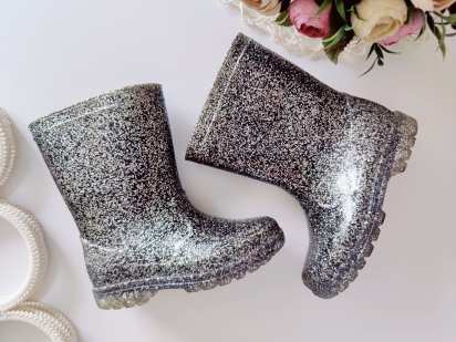 25-26 (17 см) Сріблясті гумові чоботи