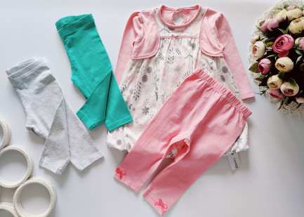 6,9 міс, зріст 68,74 Нова сукня та троє нових лосин