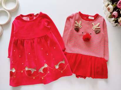9,12 міс, зріст 74,80 Новорічні сукні для дівчинки