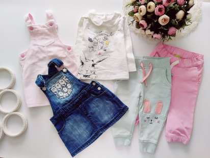 9,12 міс, зріст 80 Два сарафани та двоє штанів