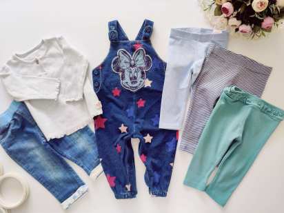 6,9 міс, зріст 68,74 Реглан, ромпер, джинси, троє лосин