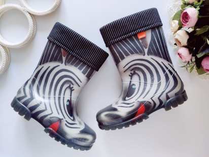 32-33 (21 см) Утеплені гумові чоботи зебра