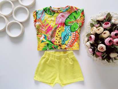 3 роки, зріст 98 Літній костюм для дівчинки Mayoral (шорти, футболка)