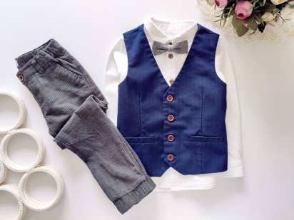 2,3 роки, зріст 98 Ошатний костюм для хлопчика